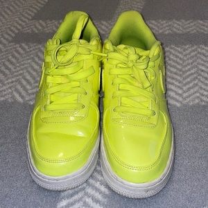 Highlighter Green Air Force Ones